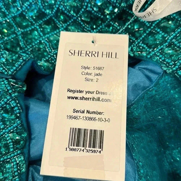 NWT Sherri Hill STUNNING Jade Formal Prom Dress Style #51687 Sz 2 - Picture 8 of 12